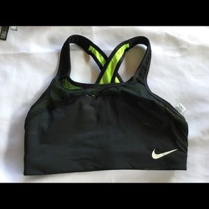 Black and Neon Green Nike Sports Bra